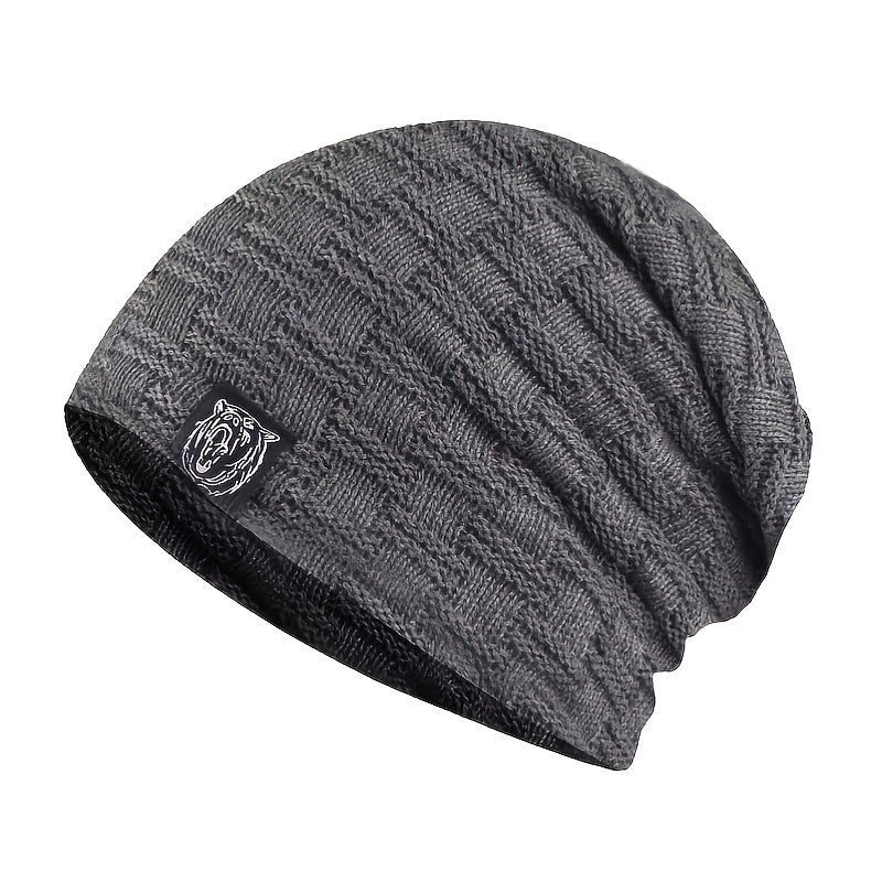 Men Thick Thermal Knitted Hat Warm Hat For Snow Weather