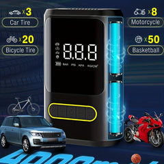 Automatic Air Compressor Tire Inflator with LED Light