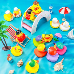 Colorful Floating Ducks Kids Bath Toys Car Home Decoration Summer Party Gift