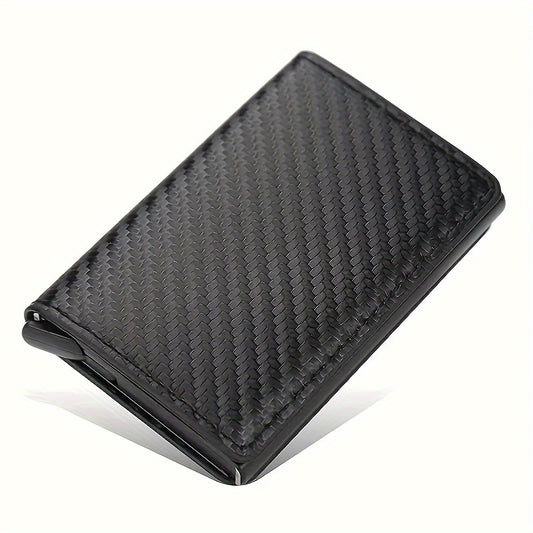 Men's Carbon Fiber Wallet Money Clip Bifold