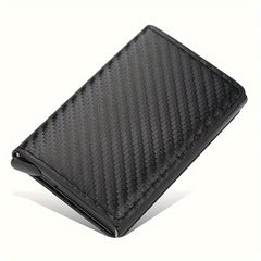 Men's Carbon Fiber Wallet Money Clip Bifold