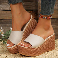 Women's Platform Wedge Sandals Slip On Slide Casual Summer Sandals