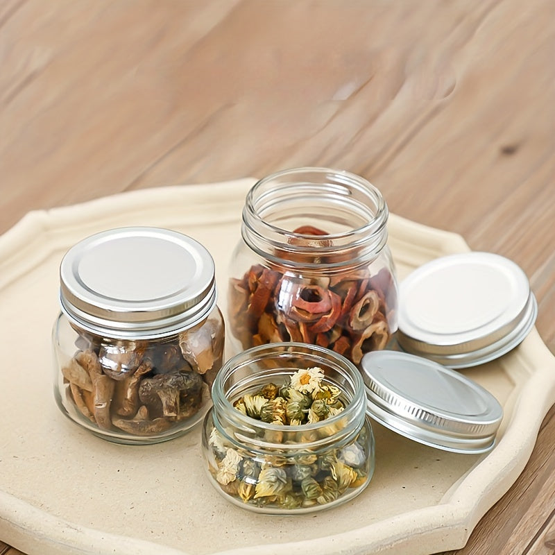 Transparent Glass Storage Jar with Airtight Lid
