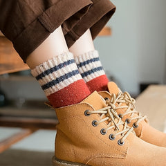 5 Pairs Winter Warm Thick Short Crew Socks for Men and Women