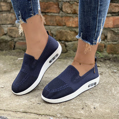 Women's Air Cushion Slip-On Sock Shoes Low Top Comfortable Walking Shoes
