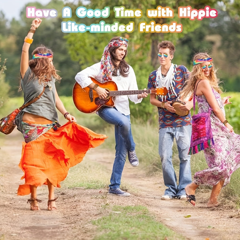 70s Hippie Clothing Set Role playing Party Costumes Halloween Party Decors
