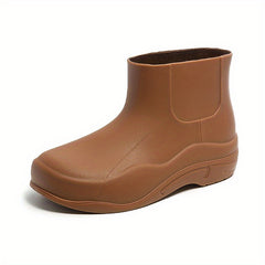 Women's Solid Short Boots Comfortable Slip On Shoes Anti-skid Boots