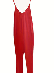 Ruched Spaghetti Strap Jumpsuit Women's Clothing