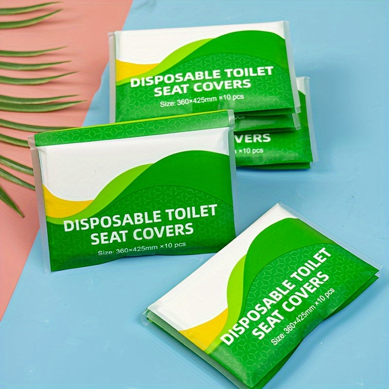 10-pack Disposable Toilet Seat Cover, Ring & Paper