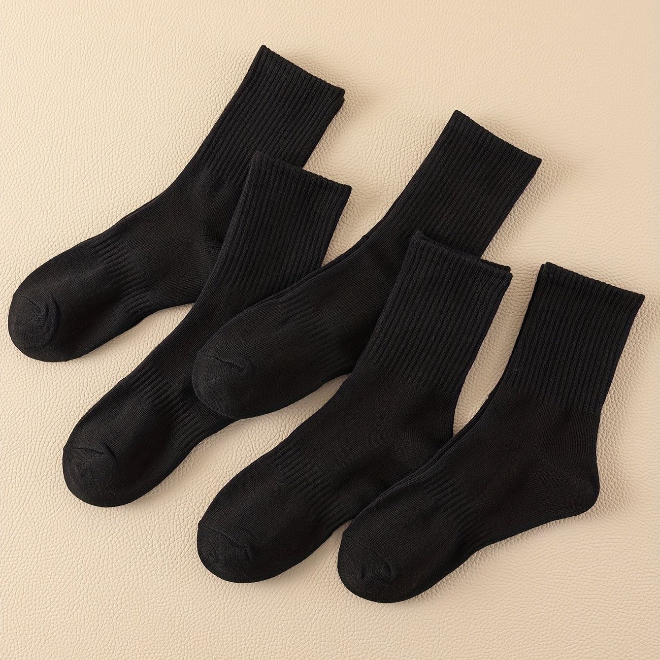 Solid Crew Socks Comfy Mid Tube Women's Stockings
