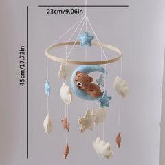 Handcrafted Baby Sheep & Moon Bed Bell Animal Shapes Bear Star Accen