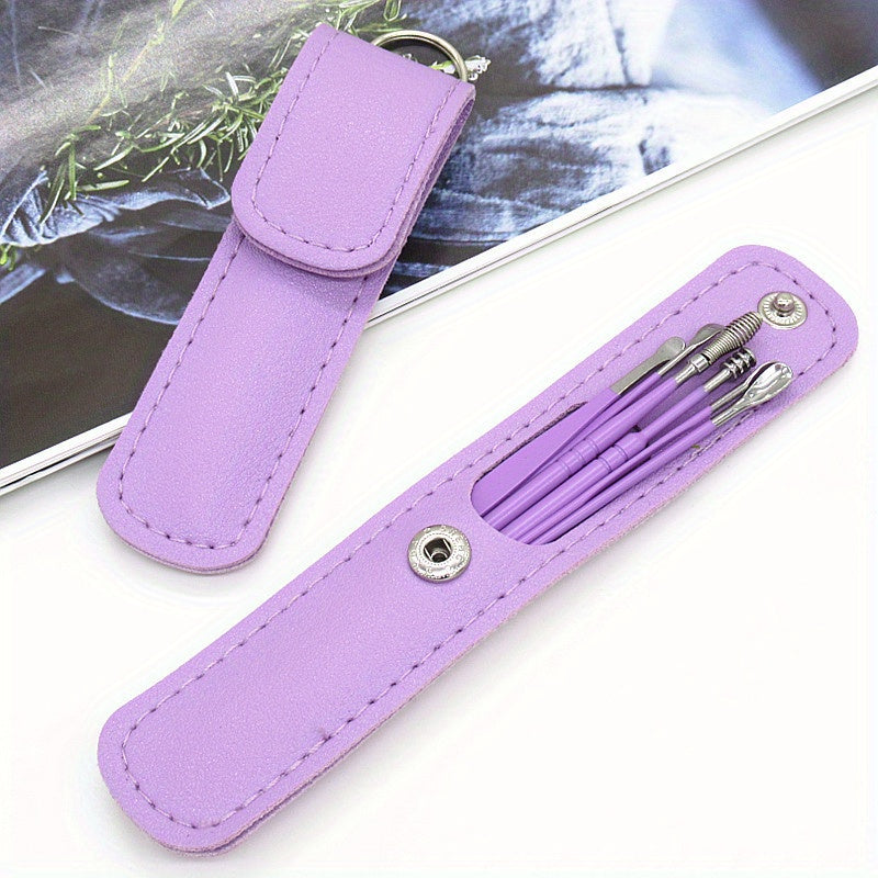 Stainless Steel Ear Pick Set Ear Wax Removal Kit with Portable Bag