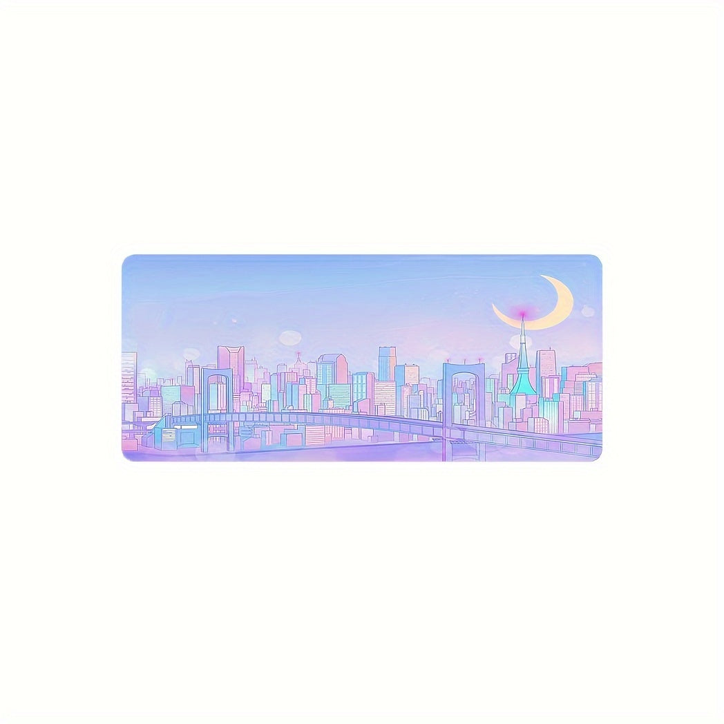 Anime City Office Game Mouse Pad Extended Thick Rubber Mat Non-slip Washable