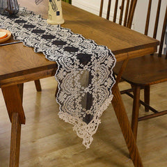 Lace Table Runner Embroidered Macrame Dresser Scarf for Weddings