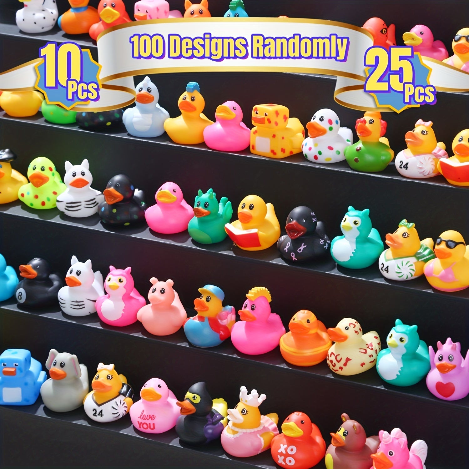 Rubber Ducks Toy Duckies For Kids Bath 10 Pack