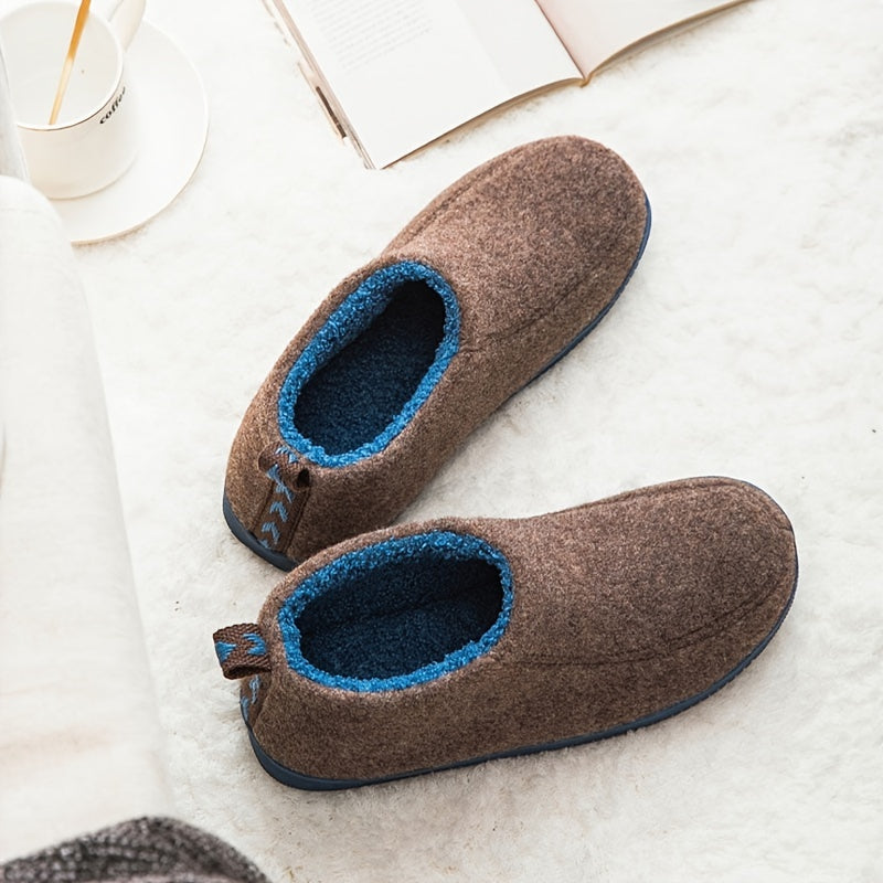 Men's Warm Cozy Non Slip Slippers Soft Sole Home Shoes Winter