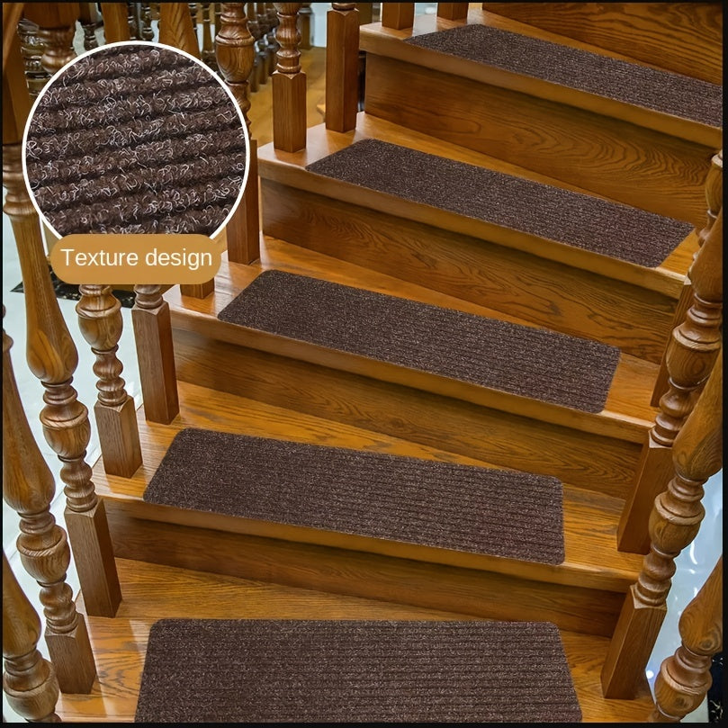 1pc Stair Mat Step Mats Self adhesive Pvc Non slip Mats Double Stripes