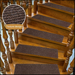 1pc Stair Mat Step Mats Self adhesive Pvc Non slip Mats Double Stripes