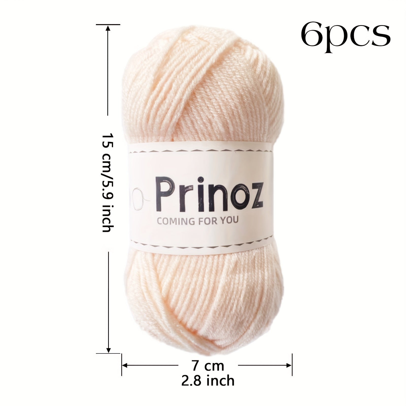 6pcs Milk Yarn Ball 49g 129.84m Acrylic Hand Woven DIY Cotton Yarn
