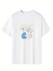 Elephant Print Men's Graphic Tee Summer Outdoor Clothes
