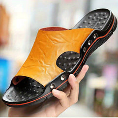 Men's Slide Sandals Non Slip Open Toe Shoes for Outdoor Beach