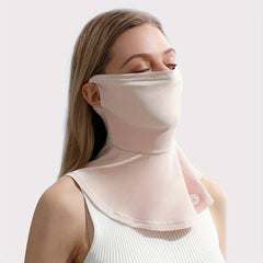 Solid UV Protection Mask Breathable Neck Protective Ice Bandana Women