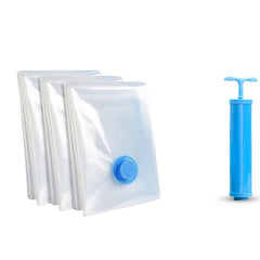 3Pcs Vacuum Compression Storage Bags Clothes Sweaters Blankets Quilts with Pump