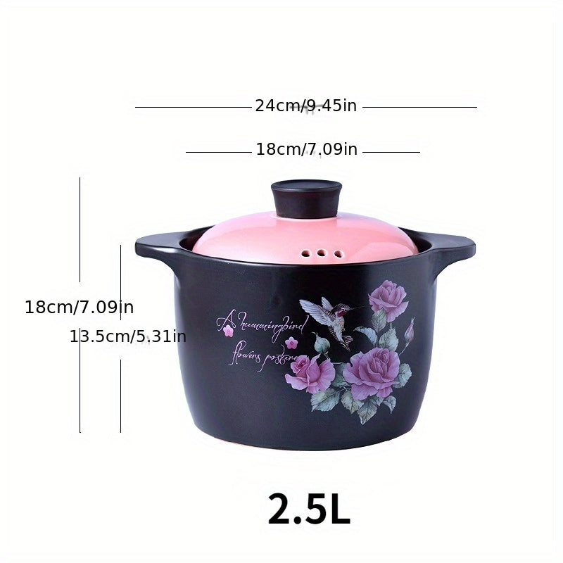 Pottery Casserole Pot for Soup and Rice Cooking