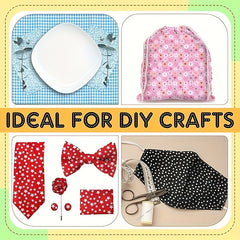 56pcs Fabric Patchwork Cotton Mixed Squares Bundle Sewing Quilting Craft