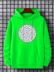 Men's Floral Graphic Hoodie Casual Stretch Hooded Sweatshirt