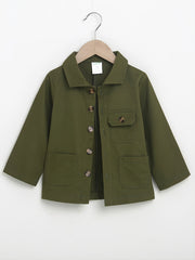 Boys' Winter Casual Long Sleeve Button Coat