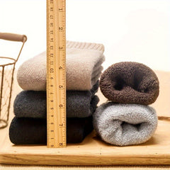 5 Pairs Wool Socks for Men & Women, Warm & Thick Winter Casual Socks