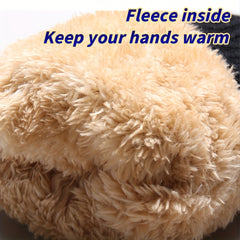 Winter Cashmere Lining Warm Gloves For Women Men