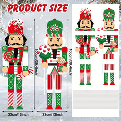 2pcs Large Nutcracker Yard Sign Outdoor Christmas Decor