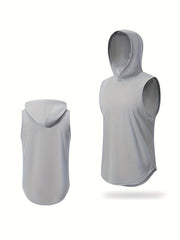 Men's Sleeveless Hooded Sweatshirt Athletic Quick Dry Stretch