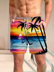Men's Quick Dry Hawaiian Beach Board Shorts Colorful Swim Trunks