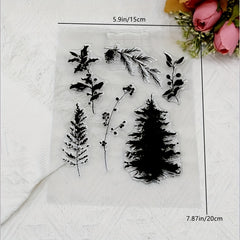 Branch Stamp Painting Tool DIY Scrapbook Decoration Silicone Clear