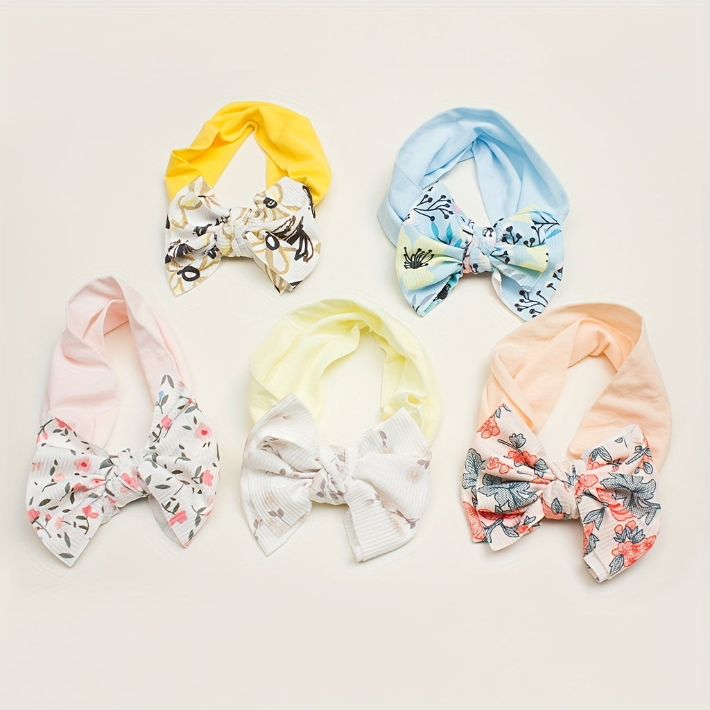 Printed Threaded Bow Baby Headband For 0-2 Year Old Babies