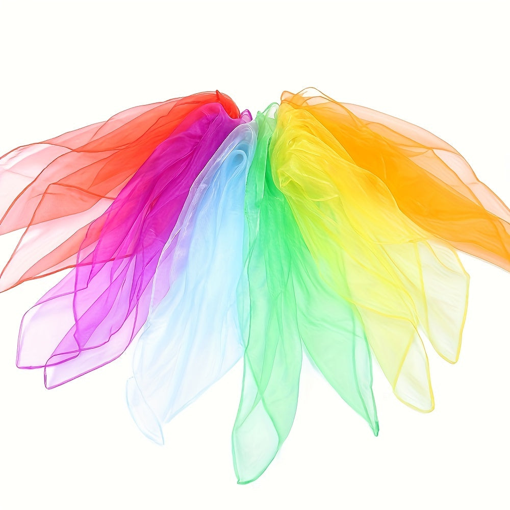 2pcs Chiffon Nylon Scarf Magic Scarf for Sports and Stage