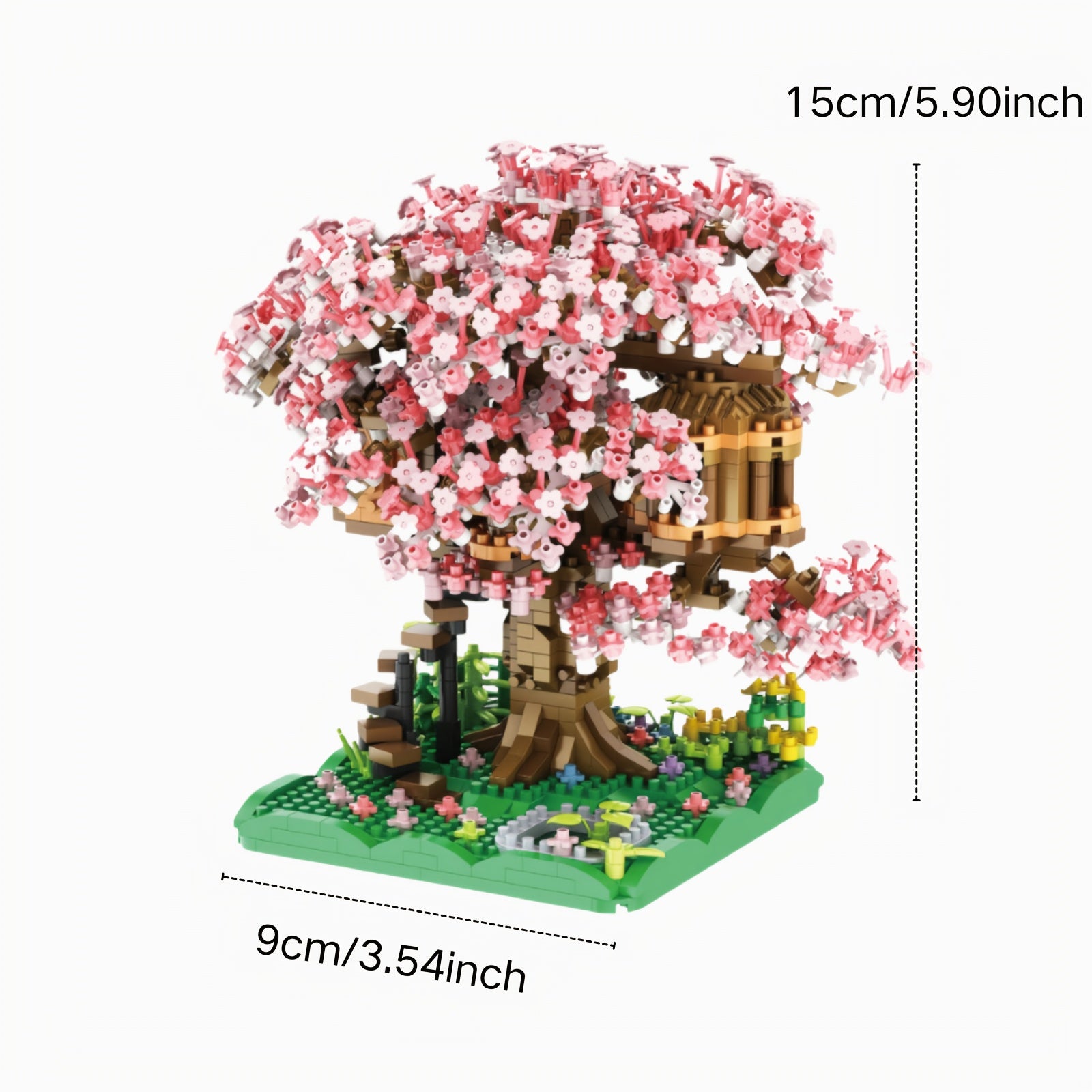 2100 Parts Sakura Tree House Building Blocks Set - Interactive Toys for Kids