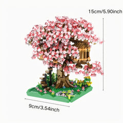 2100 Parts Sakura Tree House Building Blocks Set - Interactive Toys for Kids