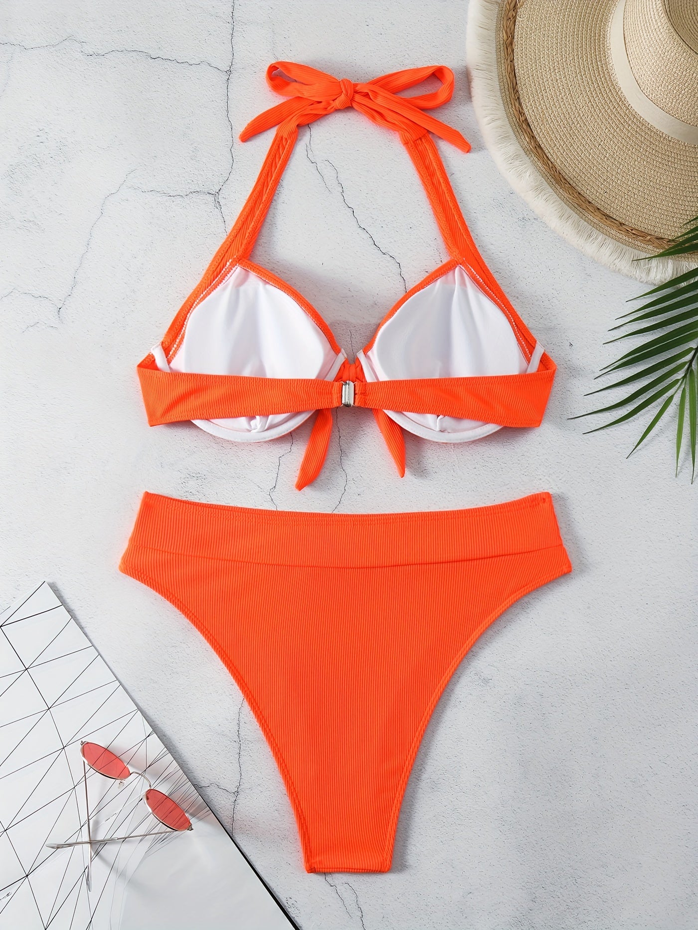 Halter Bra & Panty Swimsuit Set