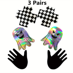 3 Pairs Halloween Nipple Pasties Self-adhesive Breast Pasties