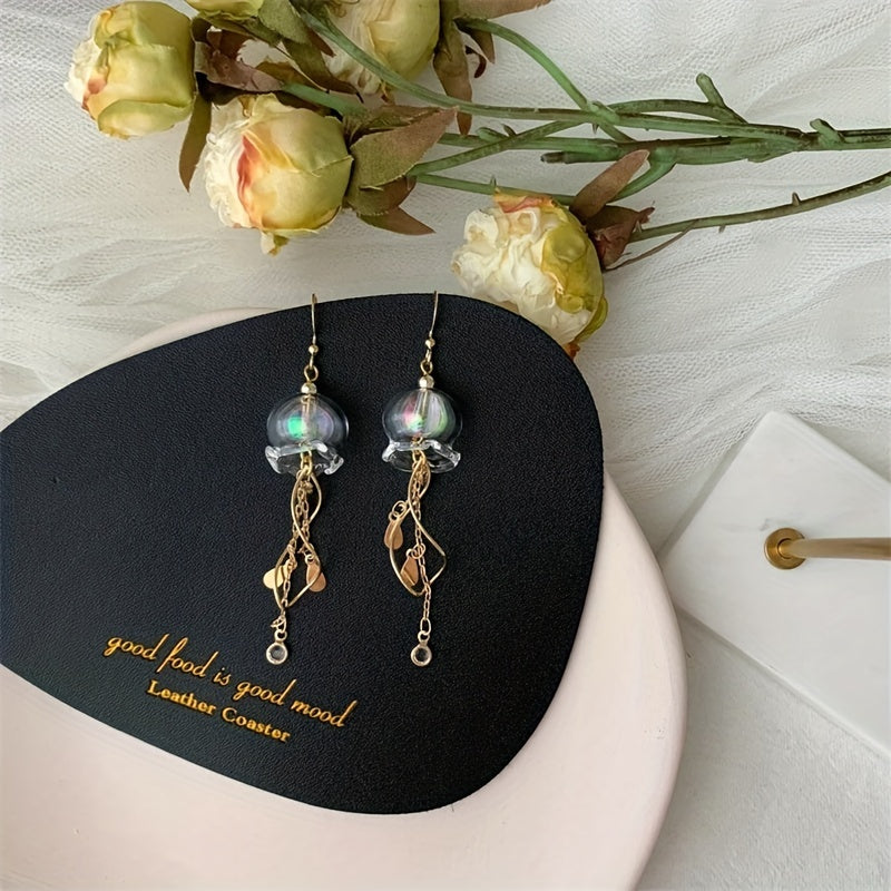 Jellyfish Dangling Earrings - Ocean-Inspired Jewelry