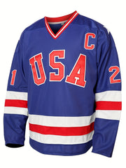 Men's Ice Hockey Jersey V Neck Embroidered Sports Clothing
