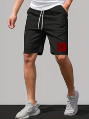 Men's Graphic Pattern Comfy Shorts Elastic Waist Drawstring Shorts