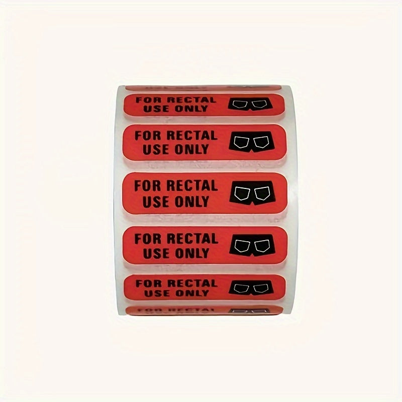 500 Rectal Use Stickers 3.1x1cm Waterproof Red Background