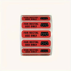 500 Rectal Use Stickers 3.1x1cm Waterproof Red Background