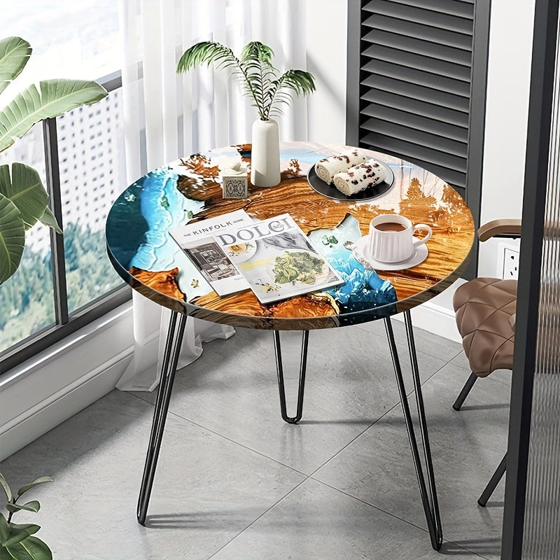 50cm Round Epoxy Resin Table Mold with Hairpin Legs