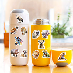 100pcs African Animal Stickers Watercolor Decals for Bottles Laptops Phones